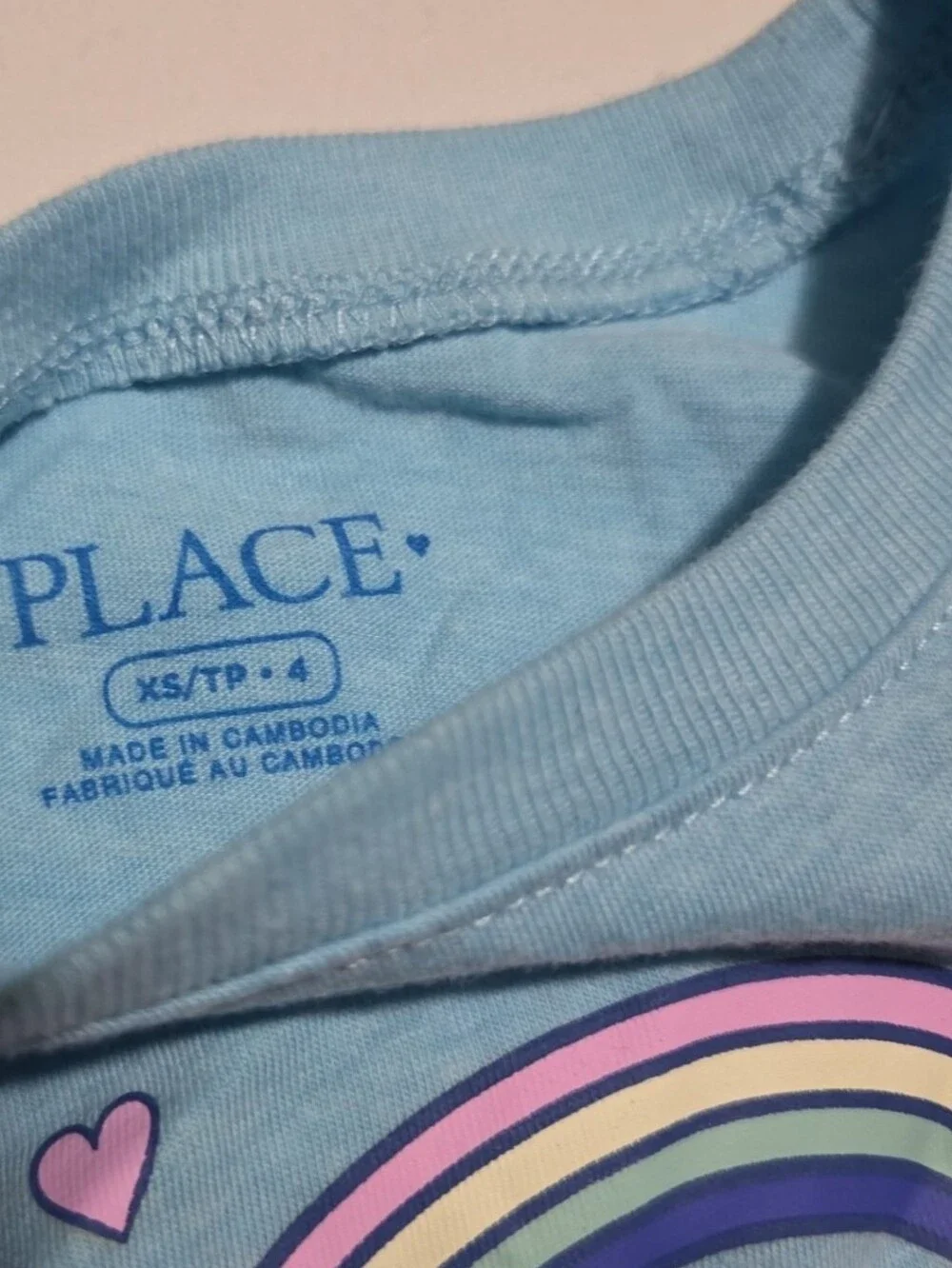 Children's Place girls size 4 blue Daddy's girl top #23